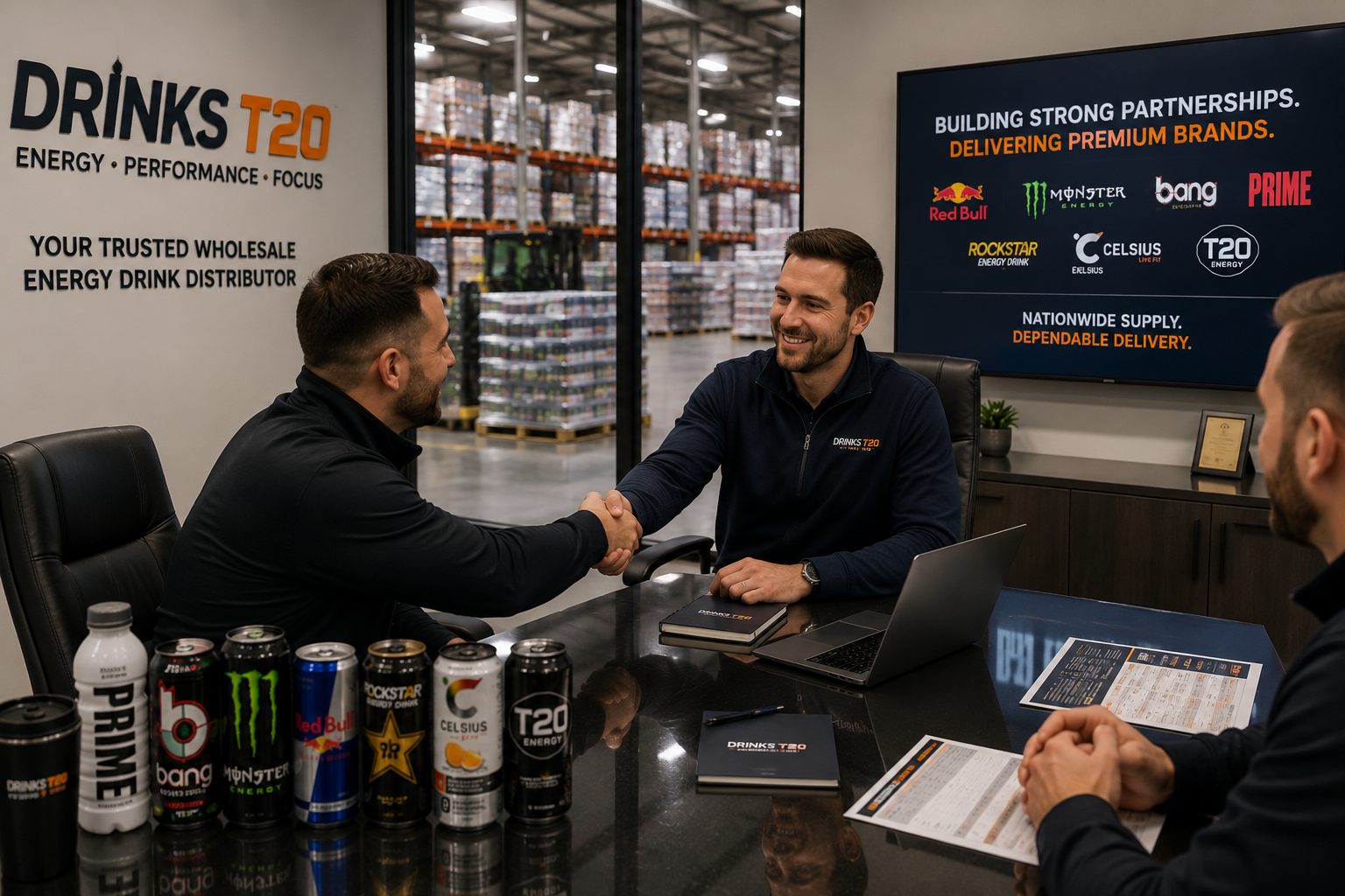 Energy drink distributor program and wholesale partnership