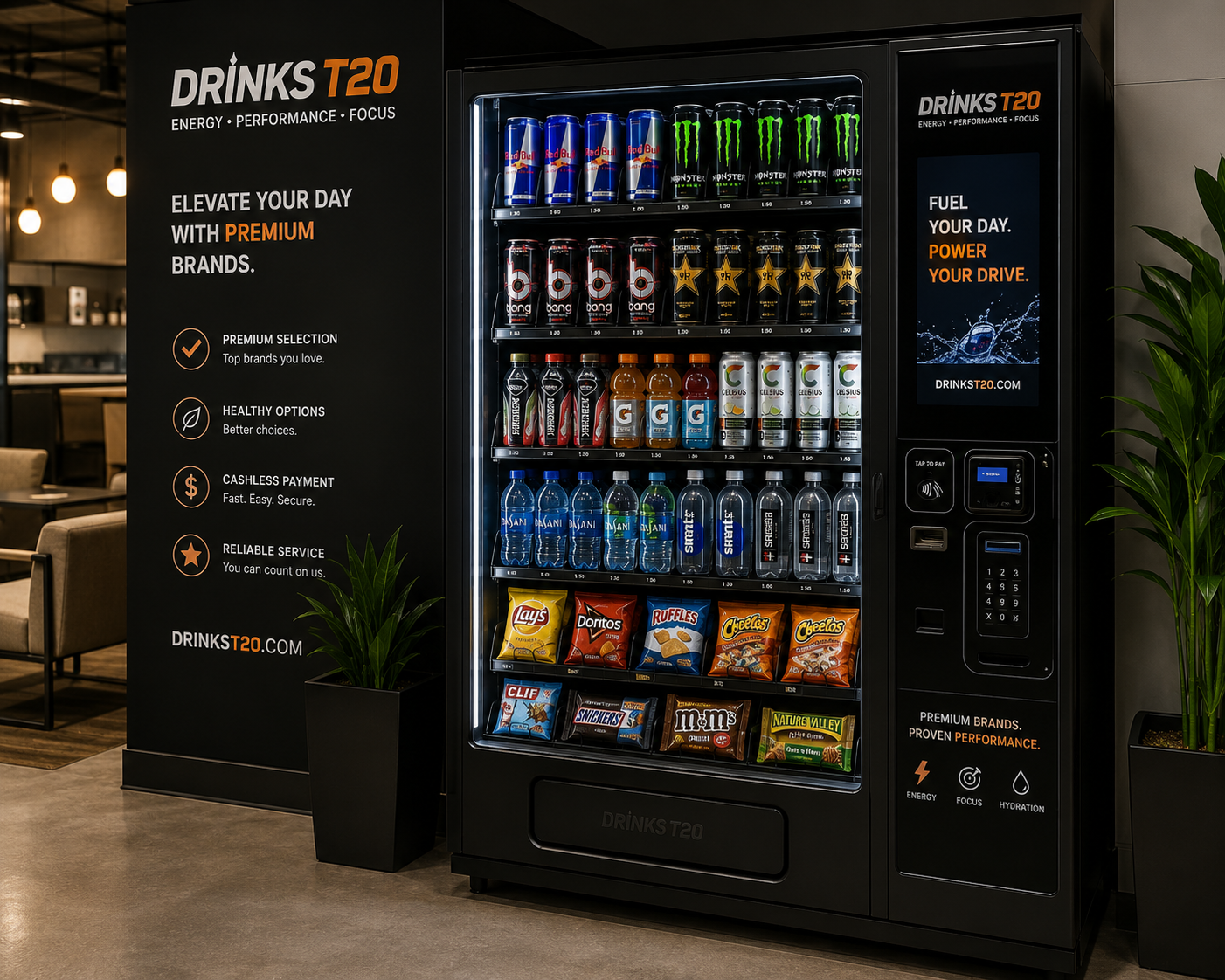 Energy drinks for vending companies