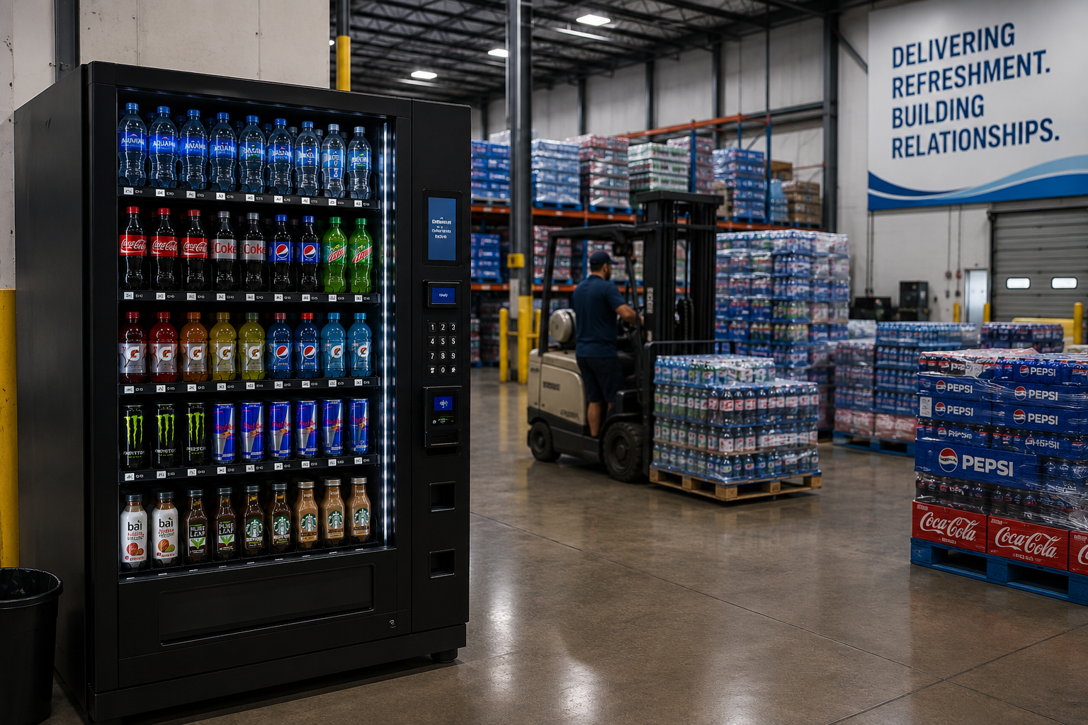 Energy drink distribution supply for beverage distributors and wholesalers