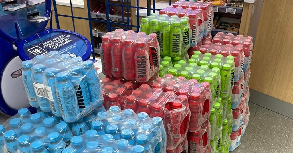 PRIME cases staged for wholesale orders at T20 Energy Drink USA LLC