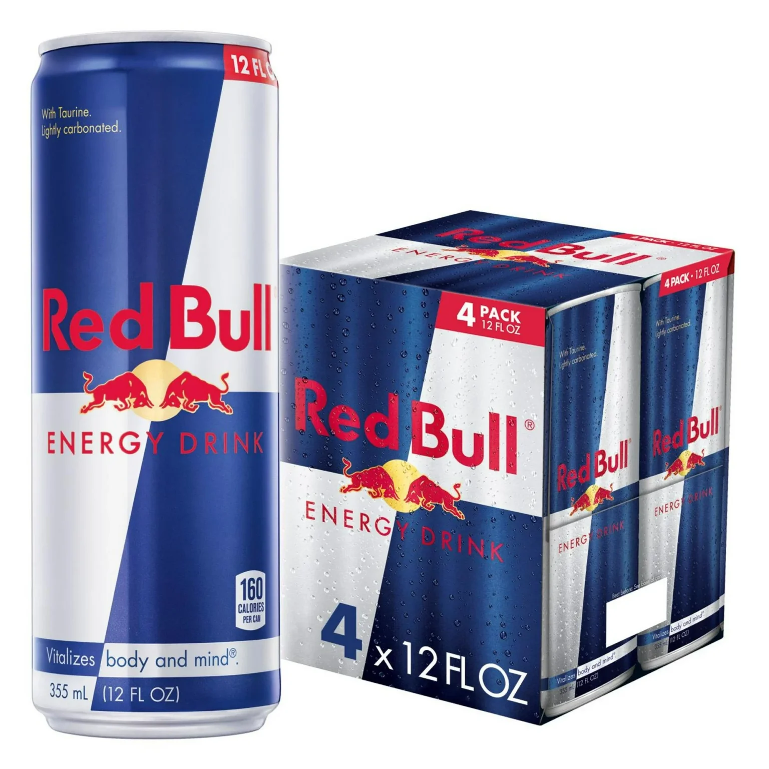 Red Bull energy drink can pack photograph