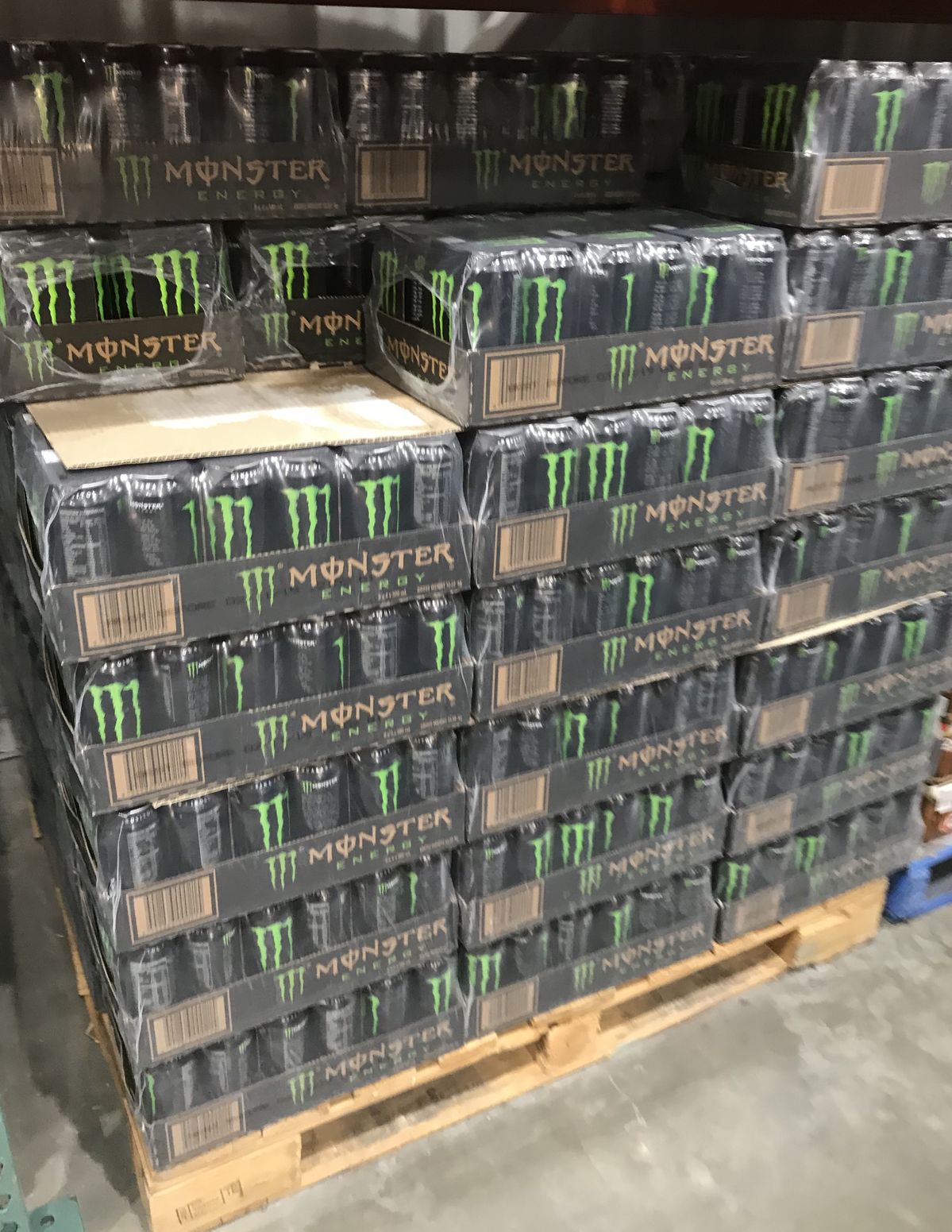 Monster Energy wholesale stock at T20's warehouse in Margate, Florida