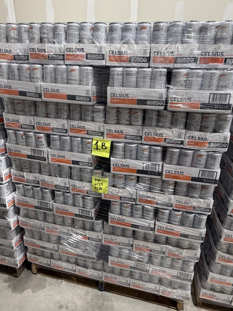 CELSIUS wholesale pallet at T20's warehouse in Margate, Florida