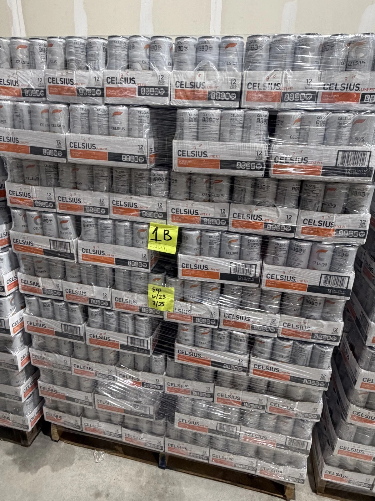 Celsius energy drink wholesale pallet for retail and vending supply
